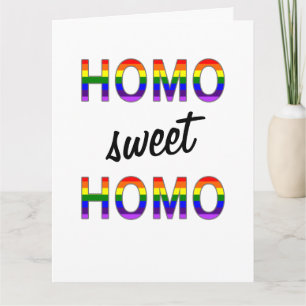 Carte Gay Anniversaire Funny Homo Sweet Homo