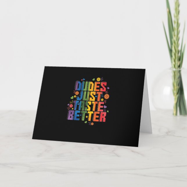 Carte Gay Dudes Just Taste Better (Devant)