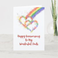 Gay My Dads Parents Anniversaire Coeurs Arc-en-cie