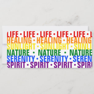 Carte Gay pride drapeau Arc-en-ciel Typographie Notes Si