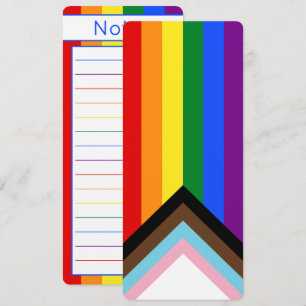 Carte Gay pride Intersection Rainbow Flag Notes Signet