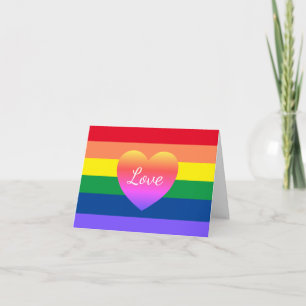 Carte Gay pride LGBTQ Rainbow Flag Love
