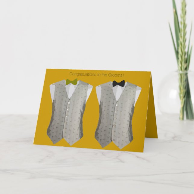 Carte Gay Wedding Two Grooms (Devant)