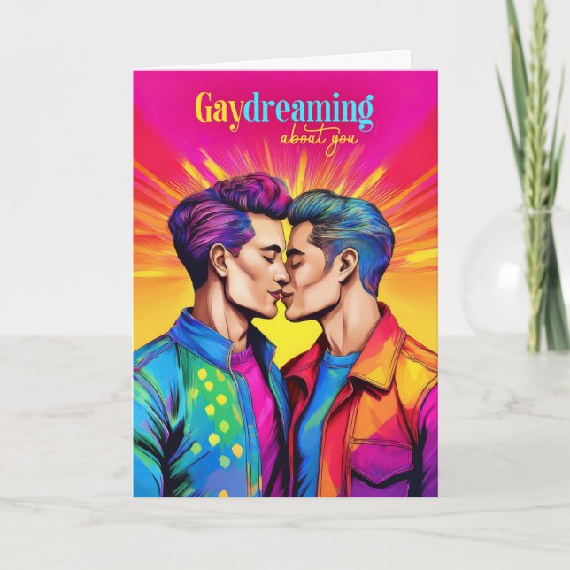 Carte Gaydreaming Homme Couple Rainbow Love (Devant)