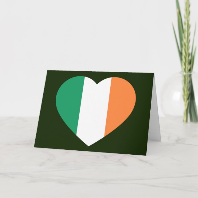 Carte Gcccct du drapeau du coeur irlandais (Devant)