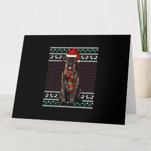Carte Géant de Noël Schnauzer Chien Chapeau de Père Noël