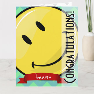 Carte Géant Sourire Félicitations Big Greeeting Card