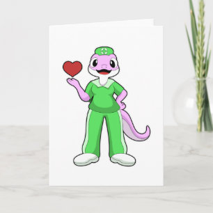 Carte Geko en infirmière au grand cœur