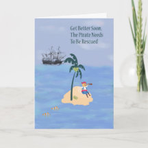 Carte Gel Well pour Jeune Garçon avec Pirate