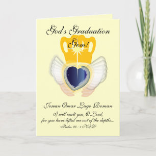 Carte Gem de la graduation de Dieu !-Personnaliser
