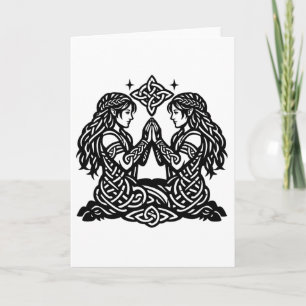 Carte Gémeaux — Jumeaux du zodiaque de l'encre hantée