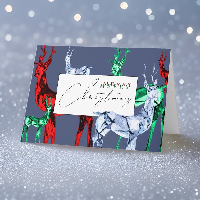 Carte Gemstone Crystal Reindeer Joyeux Noël (Créateur téléchargé)