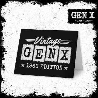 Carte Gen X Generation Gen Xer Né 1966 Gen X Anniversair