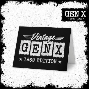 Carte Gen X Generation Gen Xer Né 1969 Gen X Anniversair