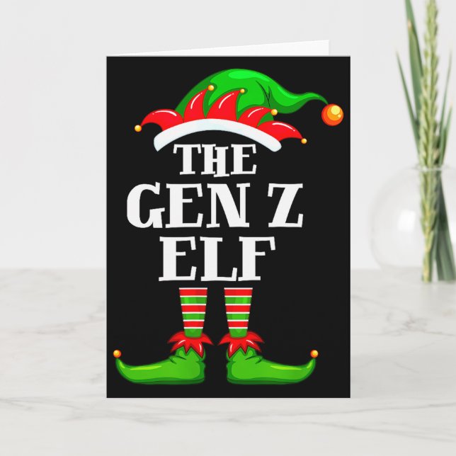 Carte Gen Z Elf Matching Family Group Christmas Party Py (Devant)