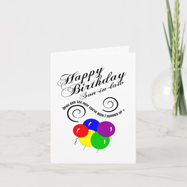 Carte gendre résumer (Devant)