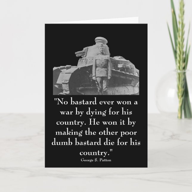 Carte Général Patton et citation (Devant)