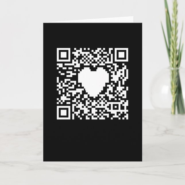 Carte Générateur de code QR avec coeur (Devant)