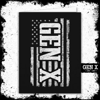 Carte Génération X American Flag Fier Gen Xer Gen X
