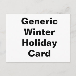 Carte générique de vacances d'hiver