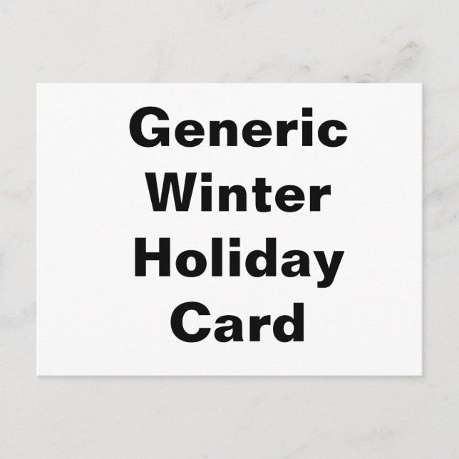 Carte générique de vacances d'hiver (Devant)