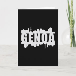 Carte Gênes Italie City Skyline Cityscape Funny Cadeau