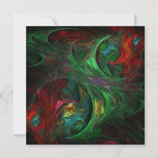 Carte Genesis Green Art Abstrait (Devant)