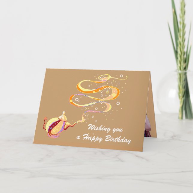 Carte Génie d'anniversaire (Devant)