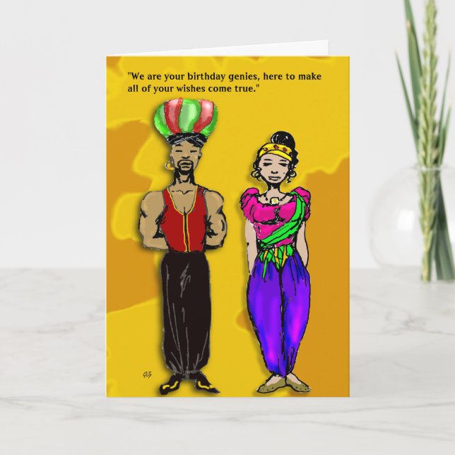 Carte Génie de Birthday (Devant)