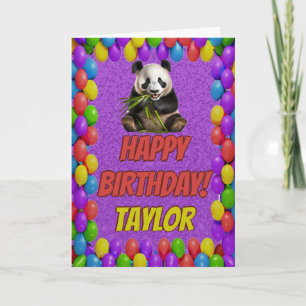 Carte Gentil Panda Mignon Ours Message Joyeux Anniversai