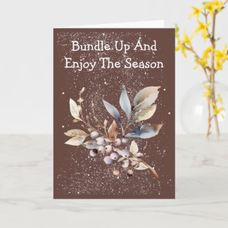 Carte Gentle Snowfall Florals Winter Card
