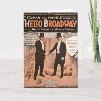 Carte Geo. M. Cohan Bonjour Broadway