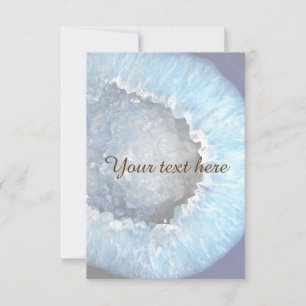 Carte Géode de cristal bleu noir