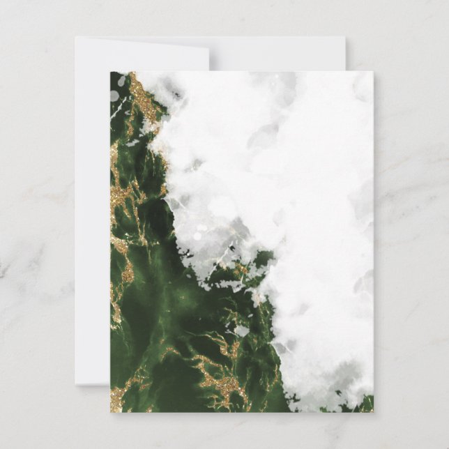 Carte Géode Emerald Green Watercolor (Devant)