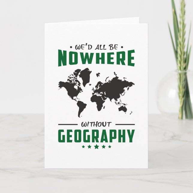 Carte Géographie Professeur Funny Monde Continents Idée  (Devant)