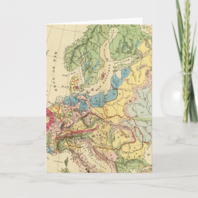 Carte géologique de l'Europe (Devant)