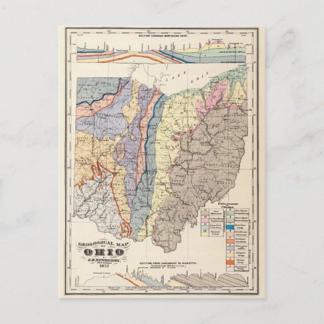Carte géologique de l'Ohio (Devant)