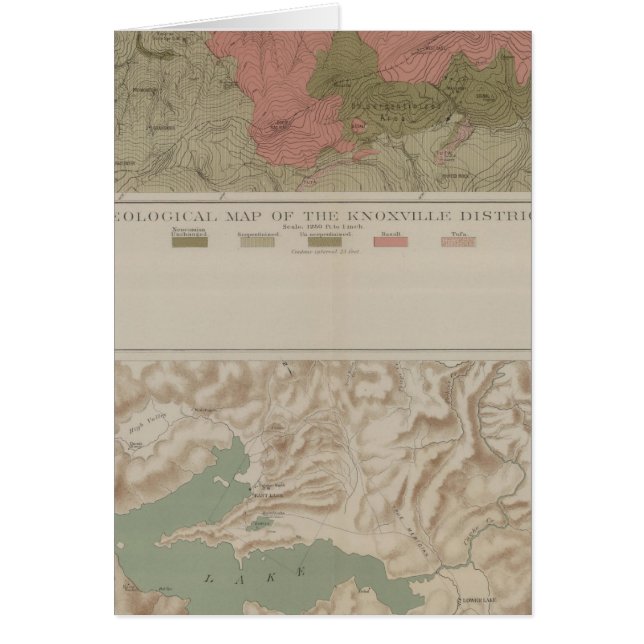 Carte géologique du district de Knoxville (Devant)