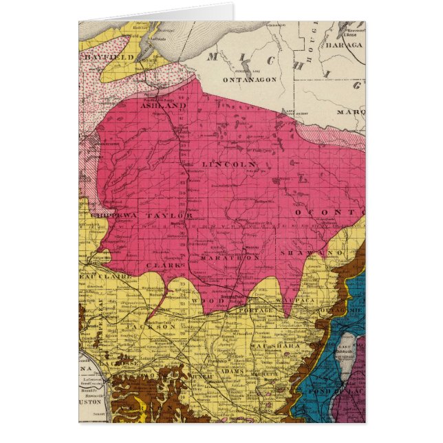 Carte géologique du Wisconsin (Devant)