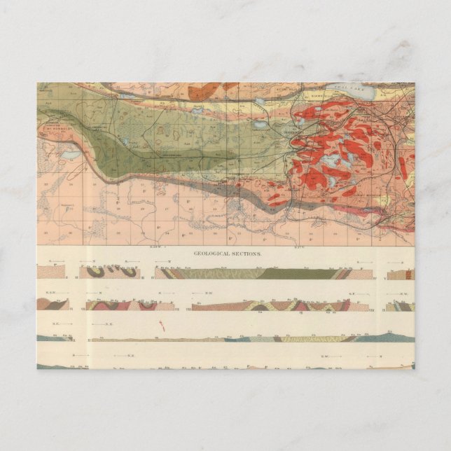 Carte géologique générale du district de Marquette (Devant)