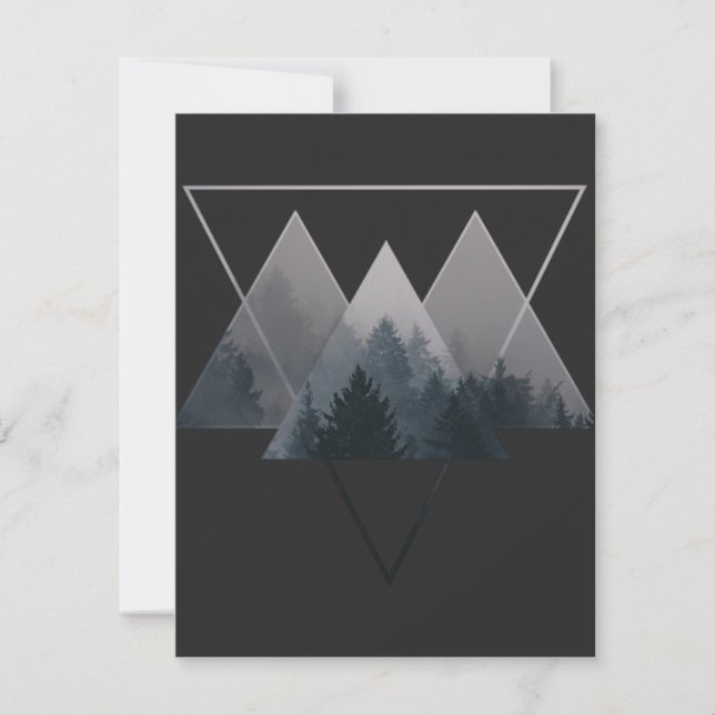 Carte Géométrie Triangles Misty Forest (Devant)