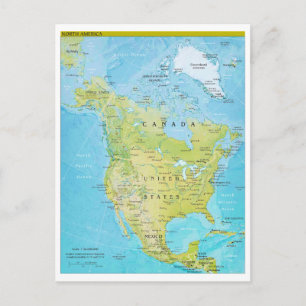 Carte géopolitique de l'Amérique du Nord