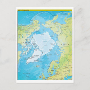 Carte géopolitique régionale de l'Arctique