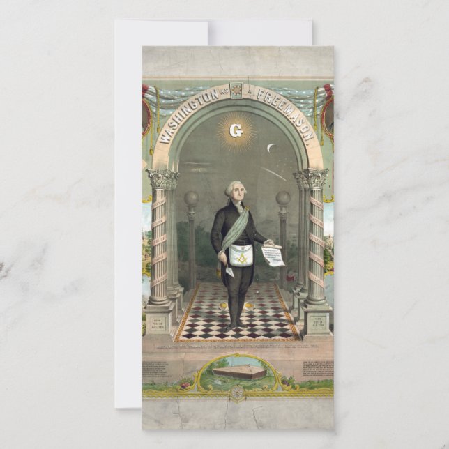 Carte George Washington comme un franc-maçon (Devant)
