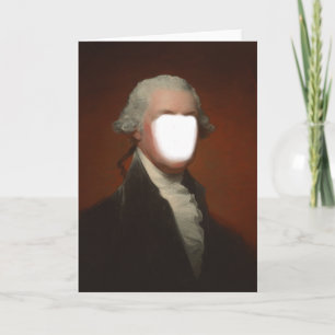 Carte George Washington Photobooth Place A Face Template