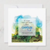 Georgia O'Keeffe Quote Inspirational Card