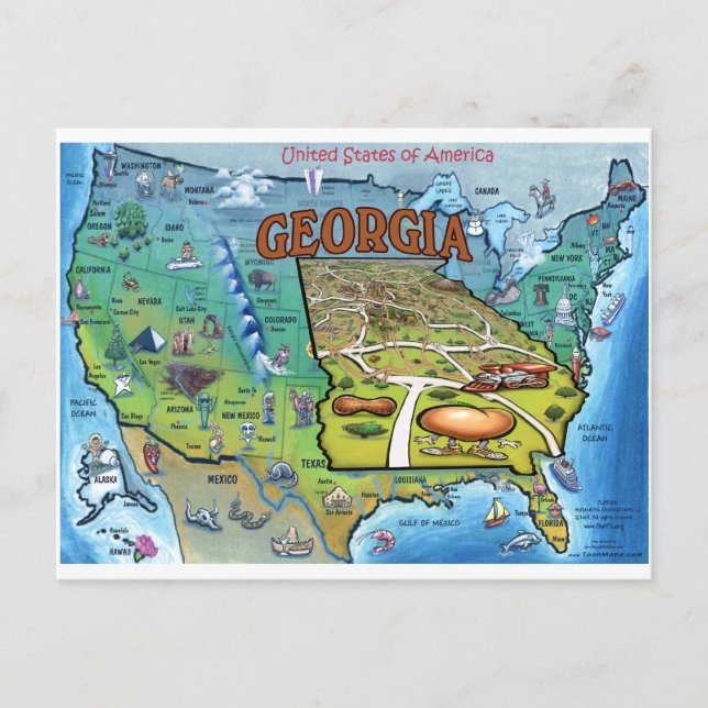 Carte Géorgie USA (Devant)