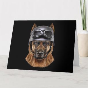Carte German Shepherd Dog Helmet Gift For Biker In Motor