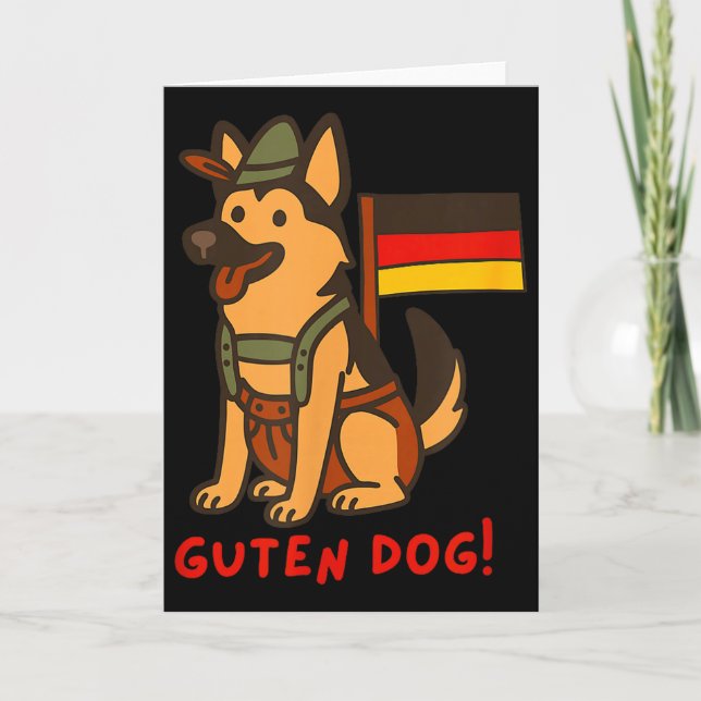 Carte German Shepherd Funny Beer Festival Guten Dog  (Devant)