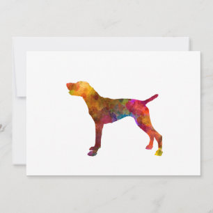 Carte German Shorthaired Pointer in watercolor